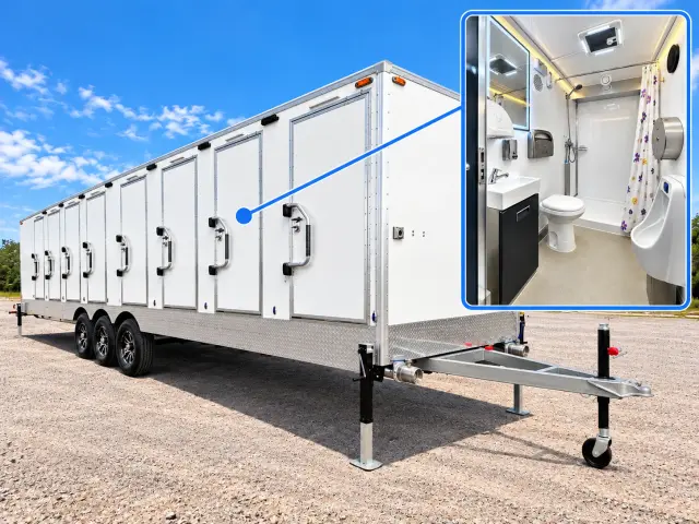 Shower-Restroom Combination Trailer (8 Stalls + 1 ADA) additional view