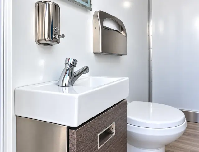 Restroom Trailer rental available from Workforce Housing New Hampshire in New Hampshire