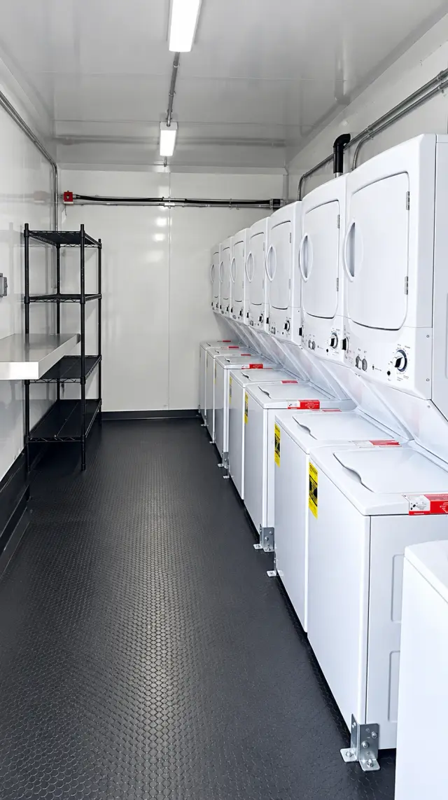 30ft Laundry Trailer (10 Washer/Dryer) for rent from Workforce Housing New Hampshire
