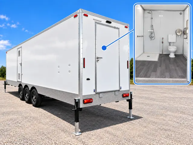 Shower-Restroom Combination Trailer (3 Stalls + 1 ADA) additional view